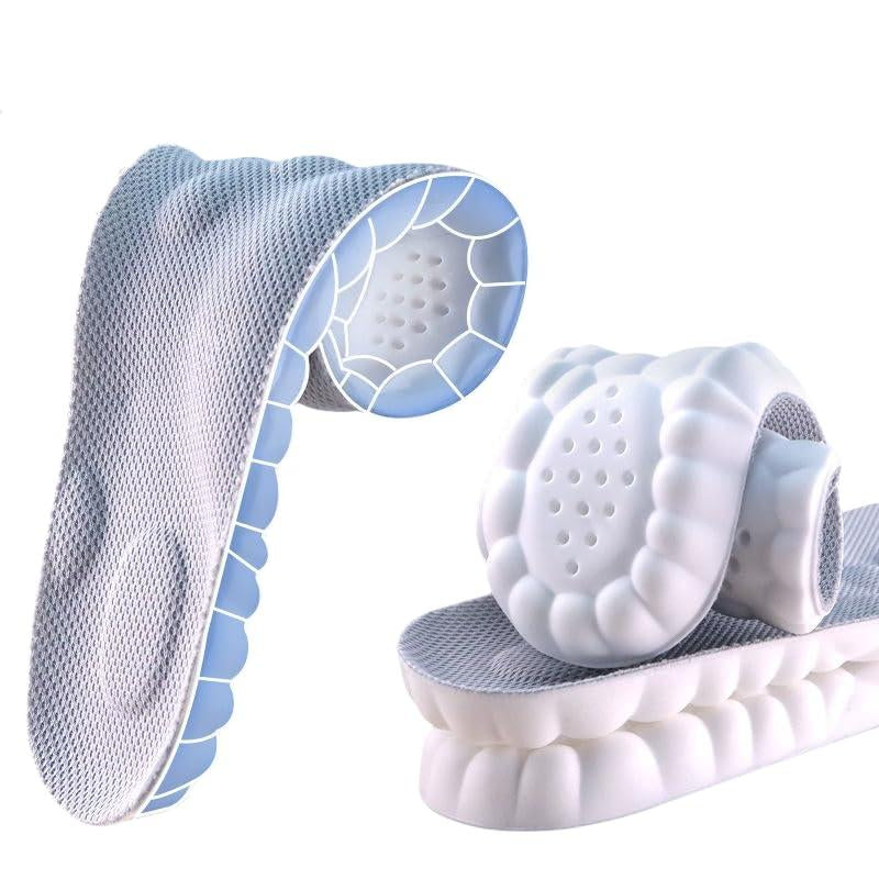 Soft Elastic Breathable Shoe Insoles - Lightweight and Sweat Absorbent, Comfortable for Non Tiring Feet in Bedroom Footwear