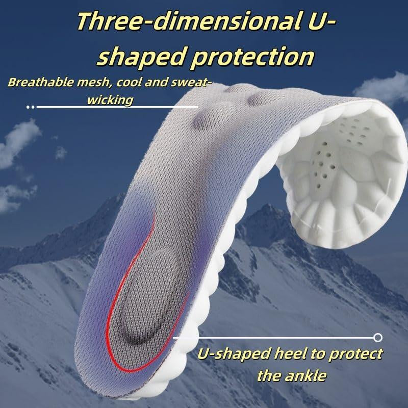 Soft Elastic Breathable Shoe Insoles - Lightweight and Sweat Absorbent, Comfortable for Non Tiring Feet in Bedroom Footwear